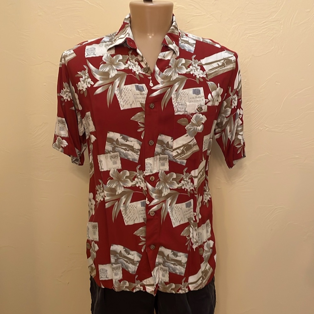 Puritan Red and White Hawaiian Shirt - P6